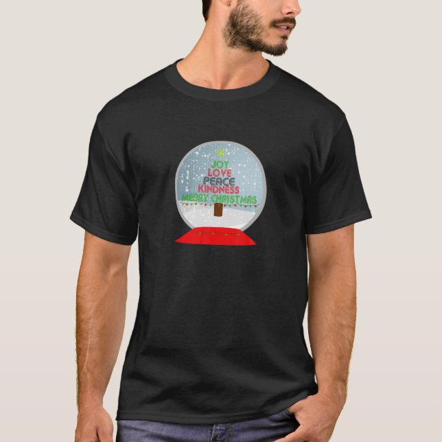 Joy, Love Peace Kindness Tree, Christmas Tree, Sno T-Shirt (Front)