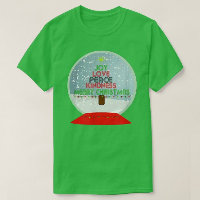 Joy, Love Peace Kindness tree, Christmas tree, Sno T-Shirt (Design Front)