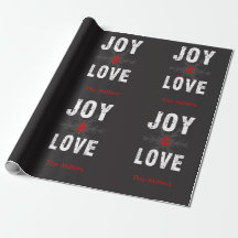 Joy & Love Script Christmas Holiday Custom Text