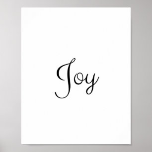 Joy Merry Christmas Calligraphy Font Poster