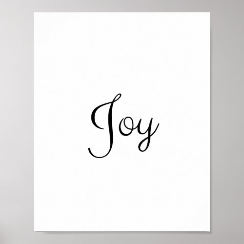 Joy Merry Christmas Calligraphy Font Poster