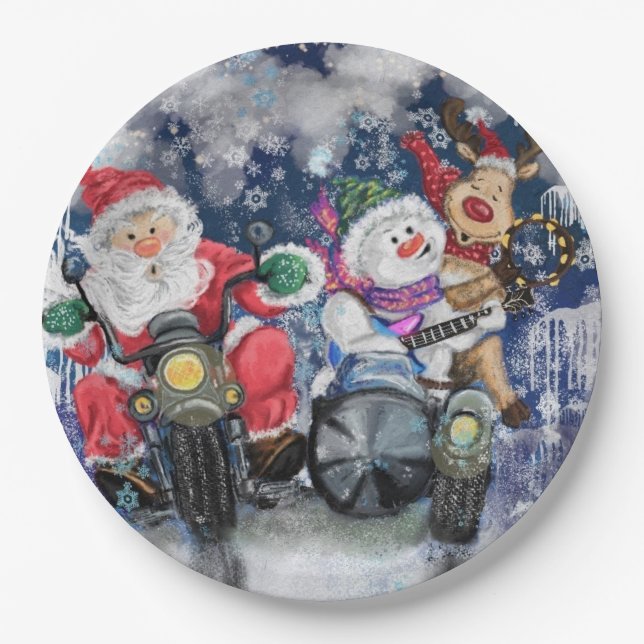 Joy - Merry Christmas Paper Plates (Front)