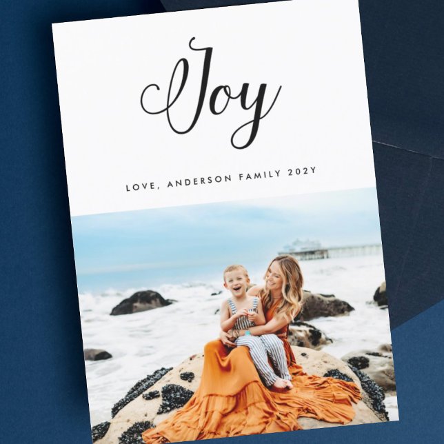JOY modern holiday card calligraphy lettering (Creator Uploaded)