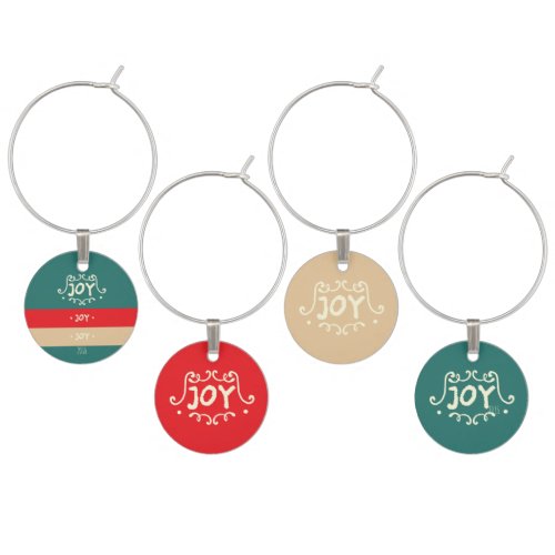 Joy Modern Holiday Wine Charm