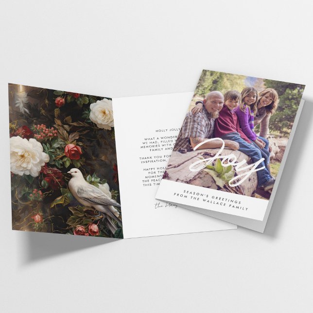 Joy Modern Inspirational Family Photo Holiday Card (Creator Uploaded)