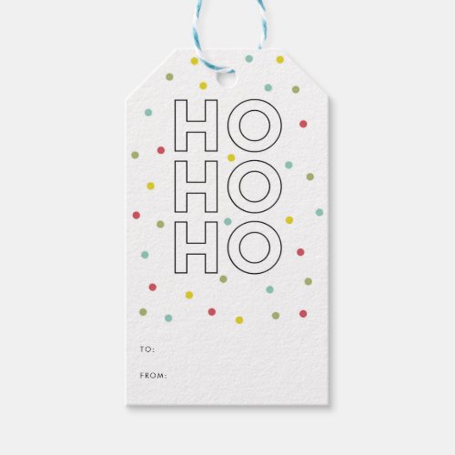 Joy Modern Typography Holiday Gift Tag