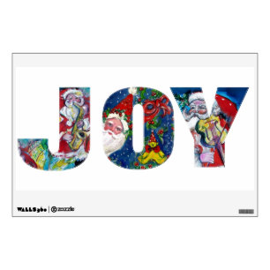 JOY MUSICAL SANTA XMAS PARTY WALL DECAL