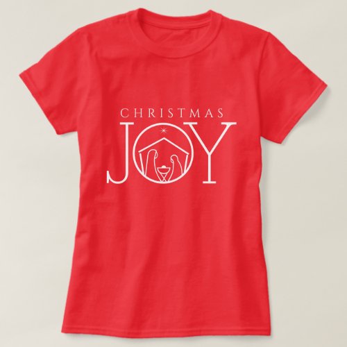 JOY Nativity Christian Religious Christmas T_Shirt