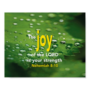 JOY Nehemiah 8:10 Inspirational Christian Poster