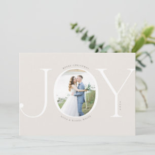 Joy Newlywed Christmas Photo Card