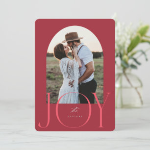 JOY Newlywed Just Married Christmas Card