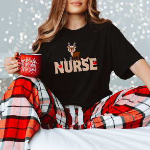 Joy Nursing Adorable Cute Reindeer for Nurses T-Shirt