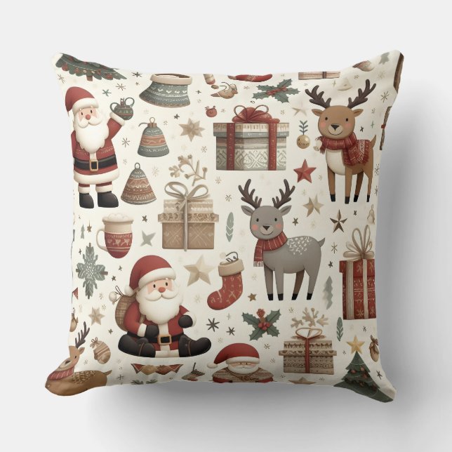 Joy of Christmas Throw Pillow (Front)