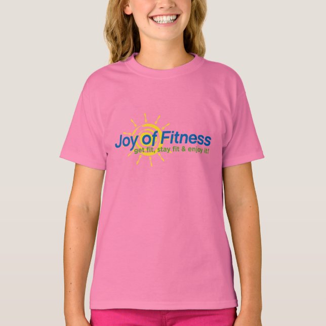 Joy of Fitness- Girls Ringer T-Shirt (Front)