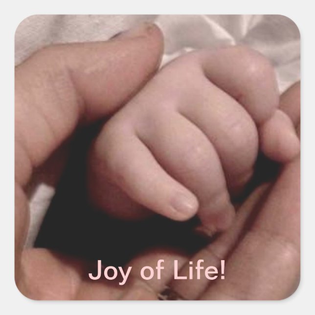 Joy of Life New Mom and Baby Square Sticker (Front)