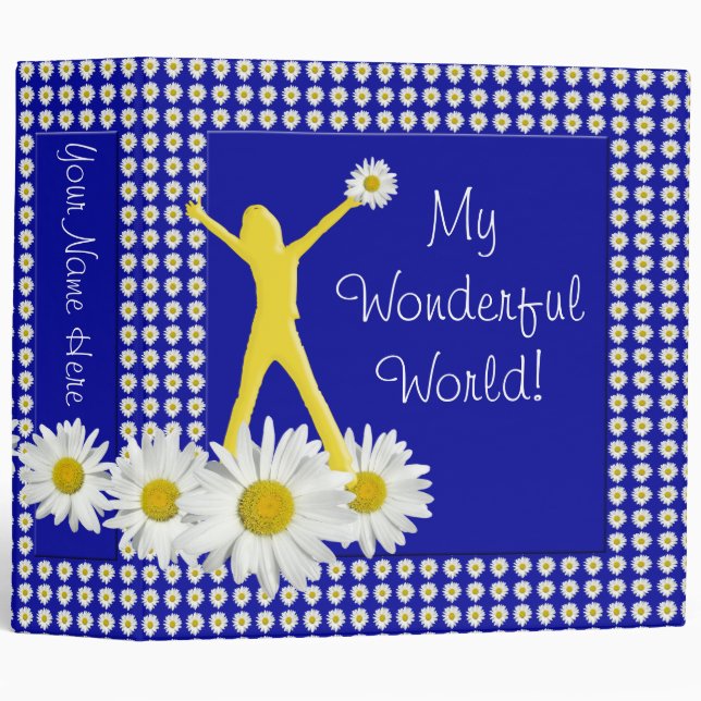 Joy of Living Daisies 2 inch Binder (Front/Spine)