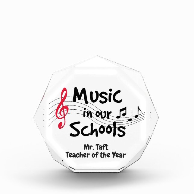 Joy of Music  Acrylic Award (Front)