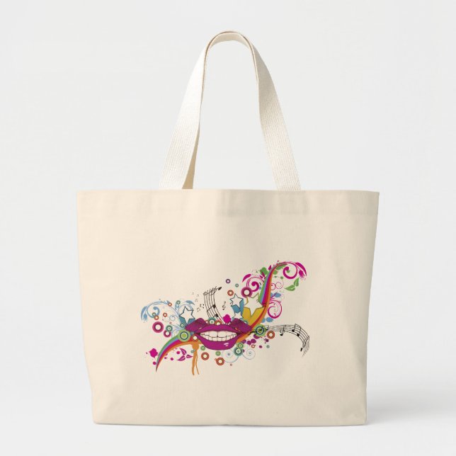 Joy of Music Large Tote Bag (Front)