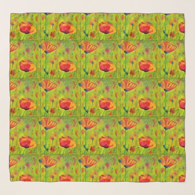 Joy of Poppies Scarf (Front)