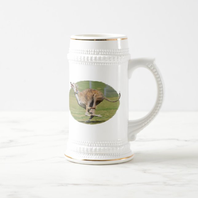 Joy of Running in Grass Oval Beer Stein (Right)