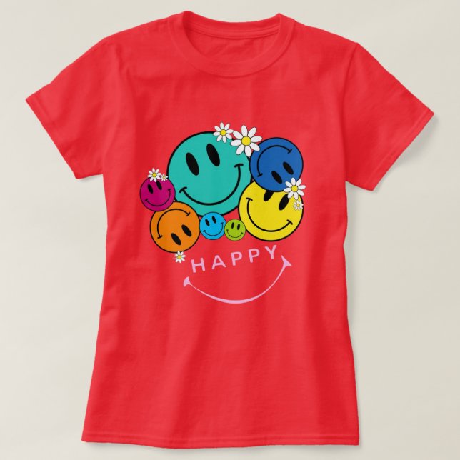 😊 Joy of Smiles – Positive Vibes Women’s Basic T- T-Shirt (Design Front)