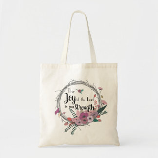 Joy of the Lord Floral Tote