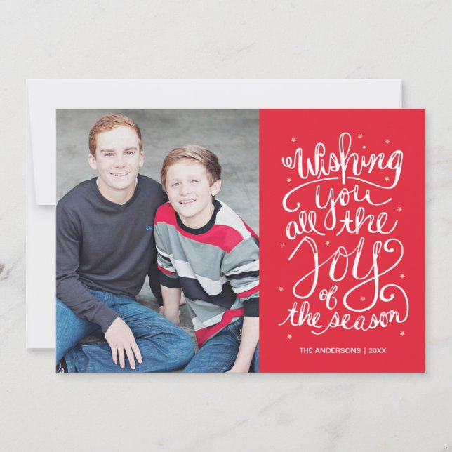 Joy of the Season Holiday Photo Card (Front)