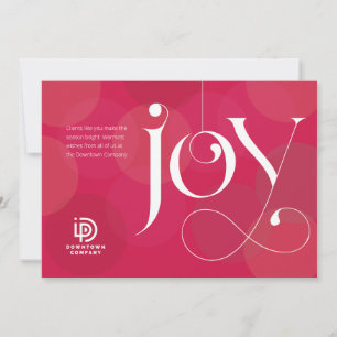 Joy Ornament Business Holiday Card