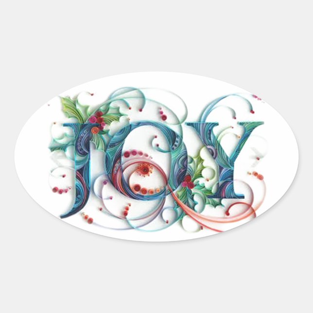 Joy Oval Sticker (Front)