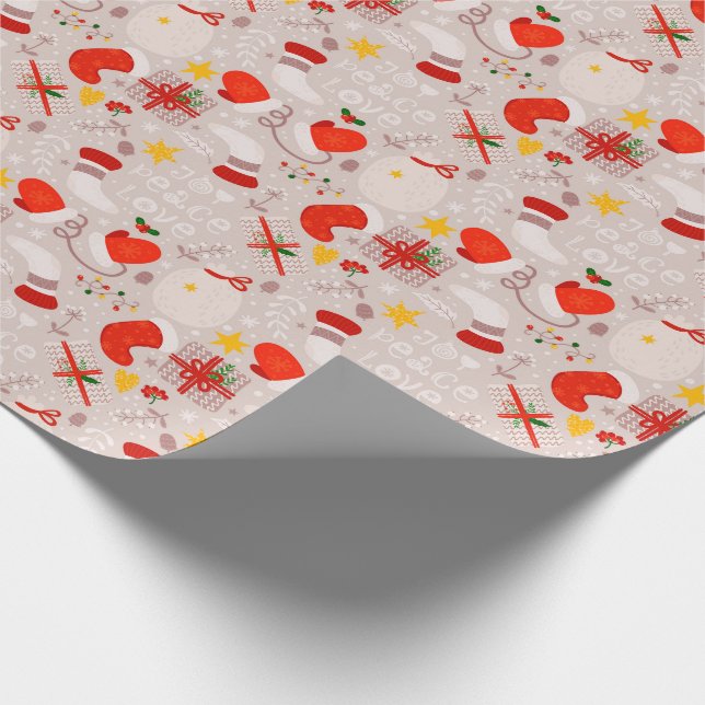 Joy Peace and Love Wrapping Paper (Corner)