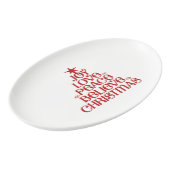 Joy Peace Christmas Serving Platter (Angled)