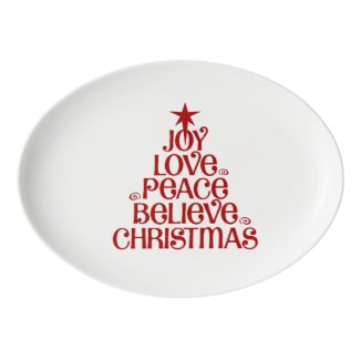 Joy Peace Christmas Serving Platter