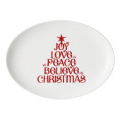 Joy Peace Christmas Serving Platter (Front)