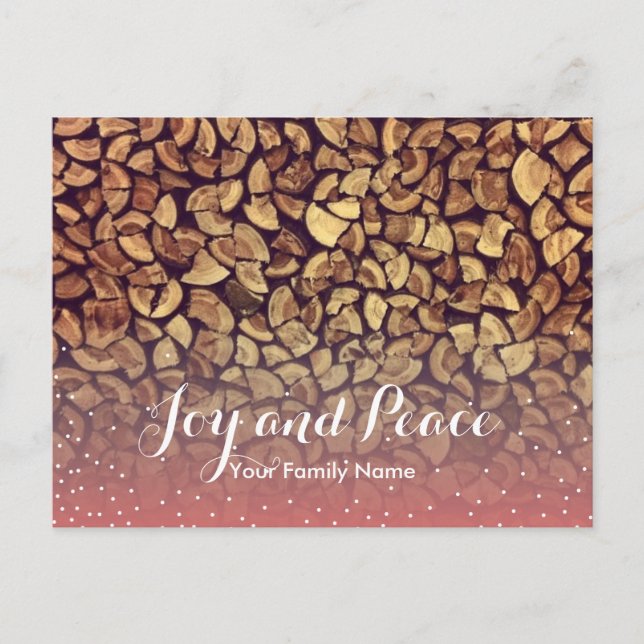 Joy & Peace Firewood Holiday Greeting (Front)