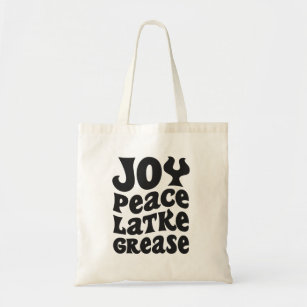 White canvas Tote Bag - Chutzpah funny Yiddish saying