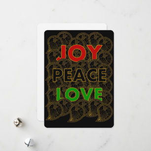 Joy Peace Love – Bold Color Geometric Art Card
