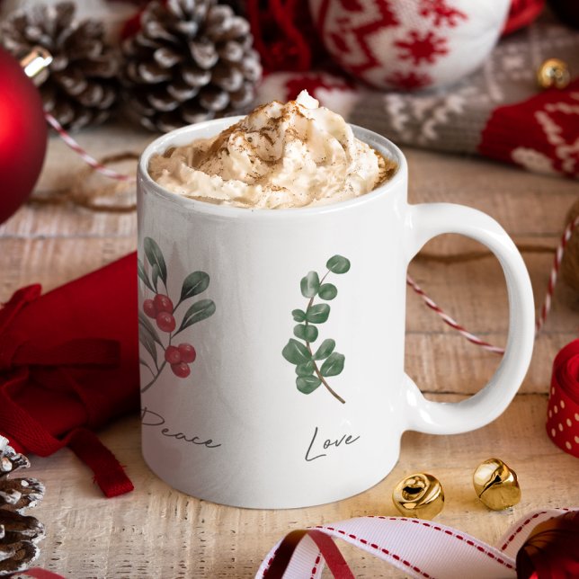 Joy Peace Love Botanical Coffee Mug (Creator Uploaded)