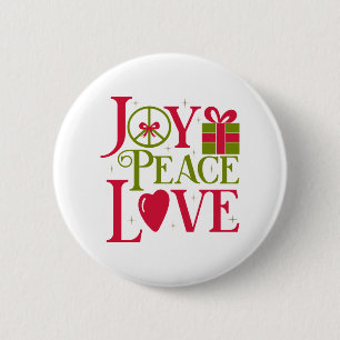 Joy Peace Love Button