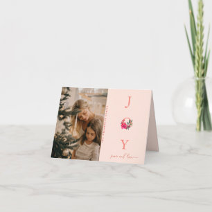 Joy Peace Love Christmas Family Photo Card