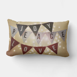 Joy Peace Love Holiday Pillow