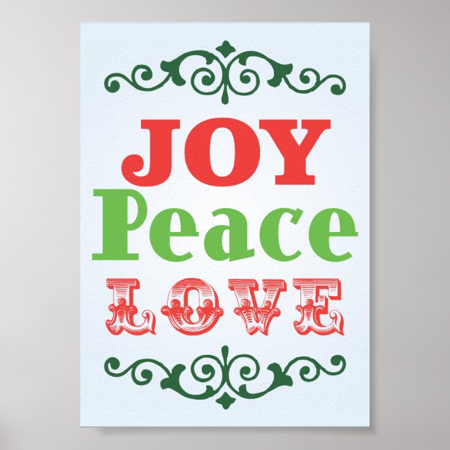 Joy Peace Love Poster (Front)
