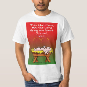 Joy & Pees!!! - Funny Christmas T-Shirt