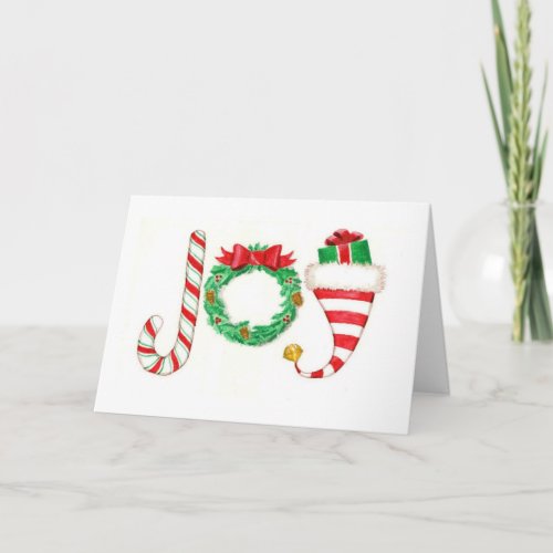 Joy Personalized Christmas Card