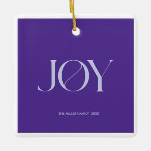 Joy Personalized Christmas Ornament