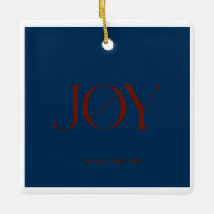Joy   Personalized Christmas Ornament