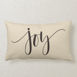 "Joy" Personalized Family, Holiday-2 Lumbar Pillow