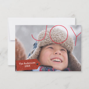 Joy Photo - 3x5 Christmas Card