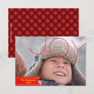 Joy Photo - 3x5 Christmas Card