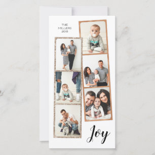 Joy   Photo Booth Film Strip Collage   Holiday Card