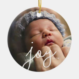 Joy Photo Custom Christmas Ornament